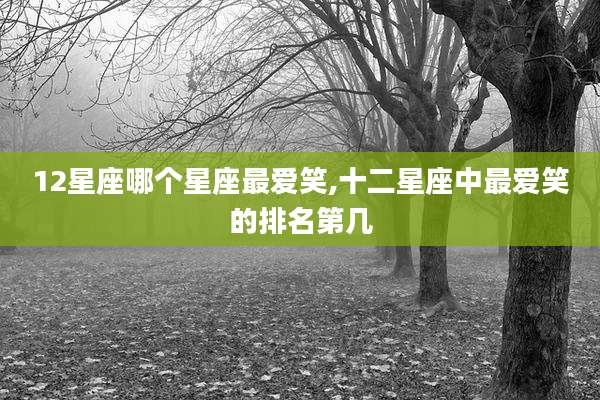 12星座哪个星座最爱笑,十二星座中最爱笑的排名第几