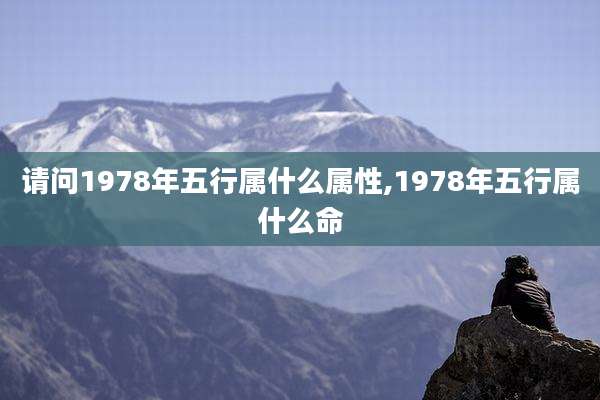 请问1978年五行属什么属性,1978年五行属什么命