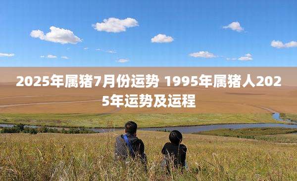 2025年属猪7月份运势 1995年属猪人2025年运势及运程