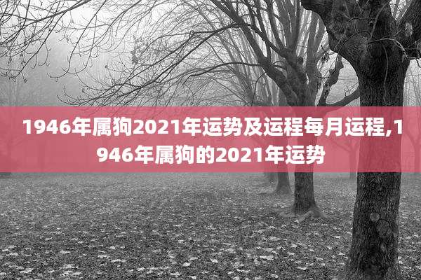 1946年属狗2021年运势及运程每月运程,1946年属狗的2021年运势