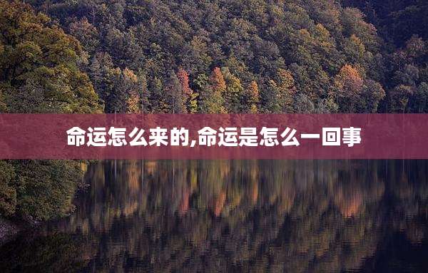 命运怎么来的,命运是怎么一回事