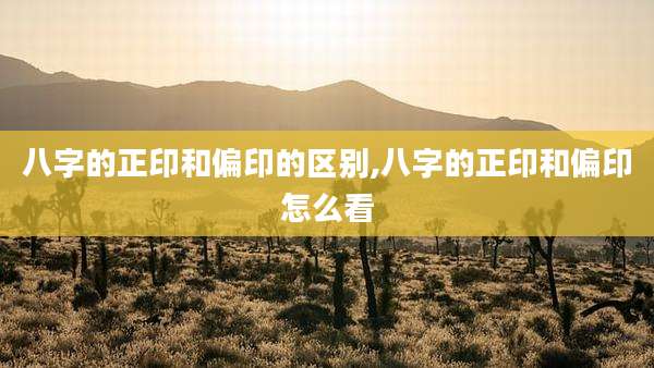 八字的正印和偏印的区别,八字的正印和偏印怎么看