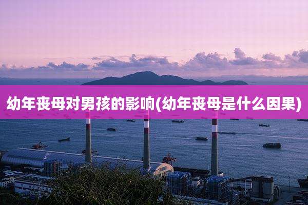 幼年丧母对男孩的影响(幼年丧母是什么因果)