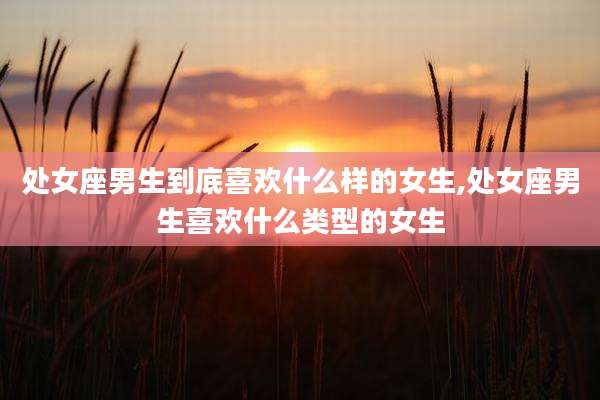 处女座男生到底喜欢什么样的女生,处女座男生喜欢什么类型的女生