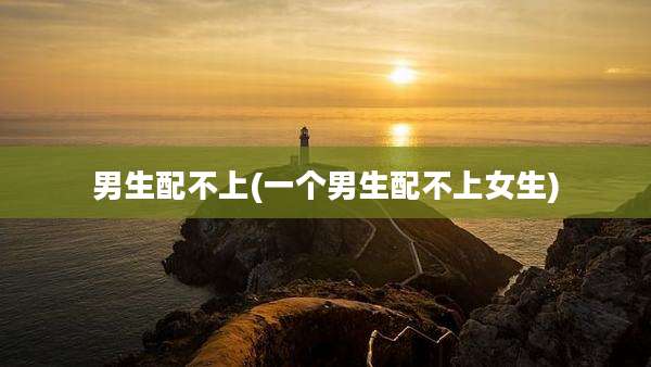 男生配不上(一个男生配不上女生)