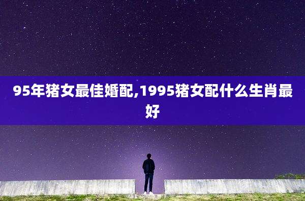 95年猪女最佳婚配,1995猪女配什么生肖最好