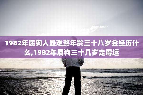 1982年属狗人最难熬年龄三十八岁会经历什么,1982年属狗三十几岁走霉运