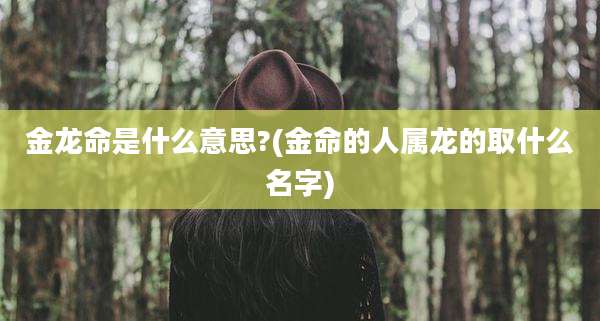 金龙命是什么意思?(金命的人属龙的取什么名字)