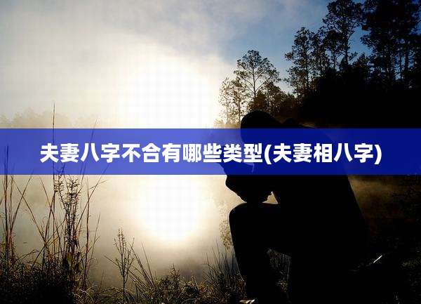 夫妻八字不合有哪些类型(夫妻相八字)
