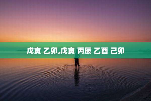 戊寅 乙卯,戊寅 丙辰 乙酉 己卯