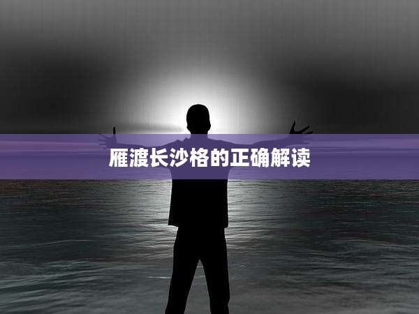 雁渡长沙格的正确解读
