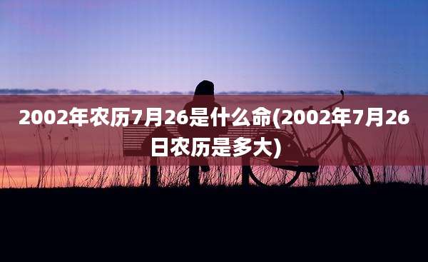 2002年农历7月26是什么命(2002年7月26日农历是多大)