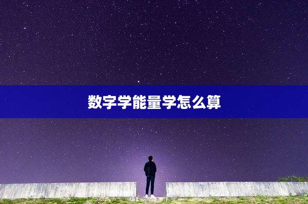 数字学能量学怎么算