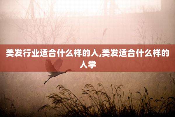 美发行业适合什么样的人,美发适合什么样的人学
