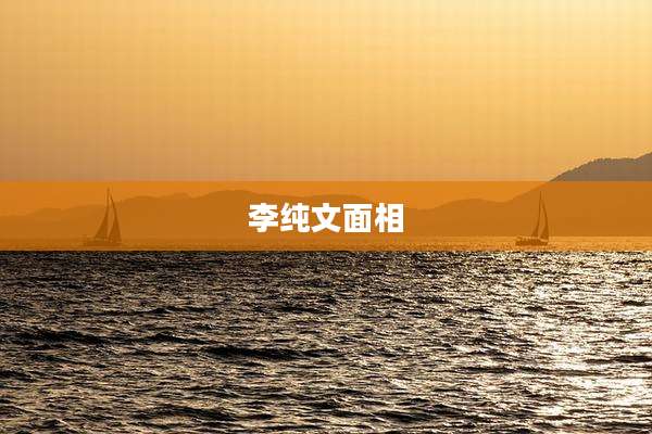 李纯文面相