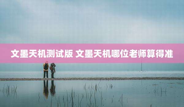 文墨天机测试版 文墨天机哪位老师算得准