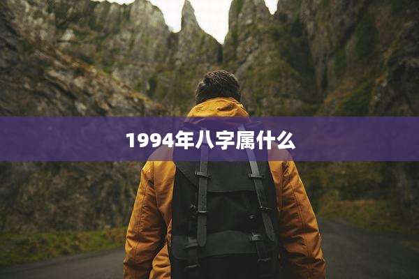 1994年八字属什么