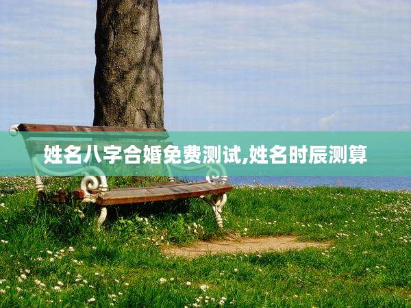 姓名八字合婚免费测试,姓名时辰测算