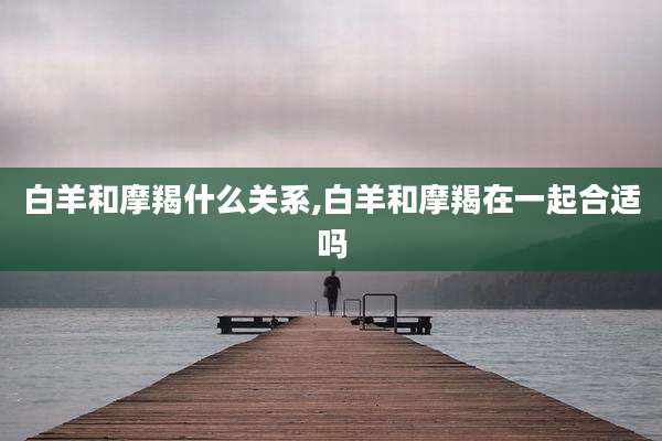 白羊和摩羯什么关系,白羊和摩羯在一起合适吗