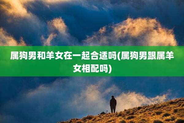 属狗男和羊女在一起合适吗(属狗男跟属羊女相配吗)