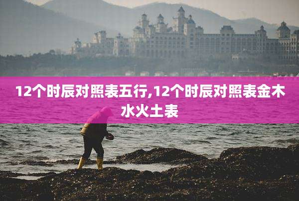 12个时辰对照表五行,12个时辰对照表金木水火土表