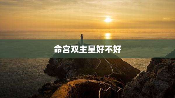 命宫双主星好不好