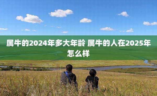 属牛的2024年多大年龄 属牛的人在2025年怎么样