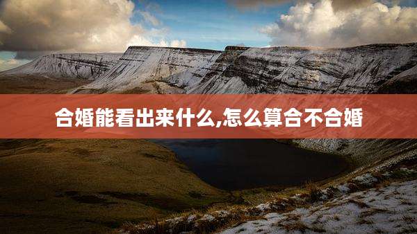 合婚能看出来什么,怎么算合不合婚