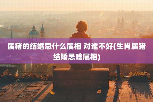 属猪的结婚忌什么属相 对谁不好(生肖属猪结婚忌啥属相)