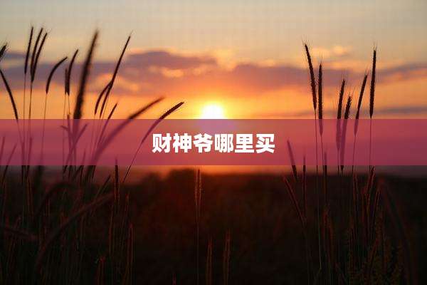财神爷哪里买