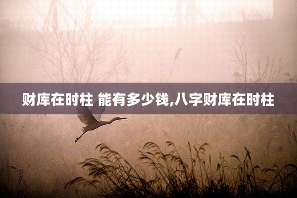 财库在时柱 能有多少钱,八字财库在时柱
