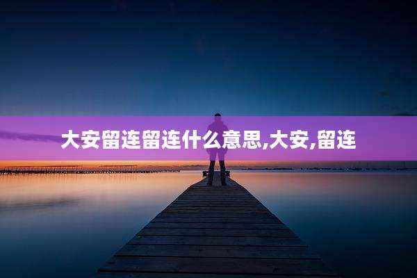 大安留连留连什么意思,大安,留连