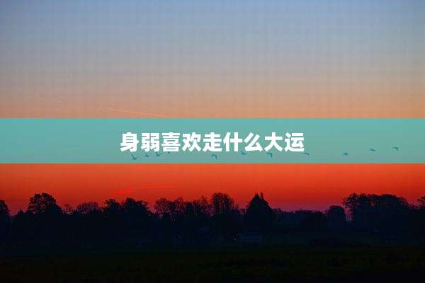 身弱喜欢走什么大运