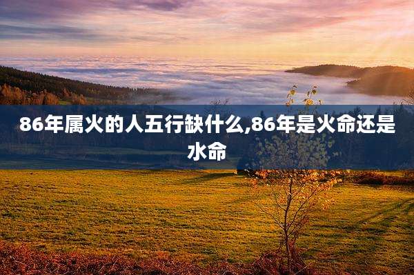 86年属火的人五行缺什么,86年是火命还是水命