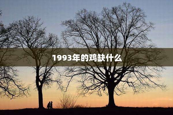 1993年的鸡缺什么