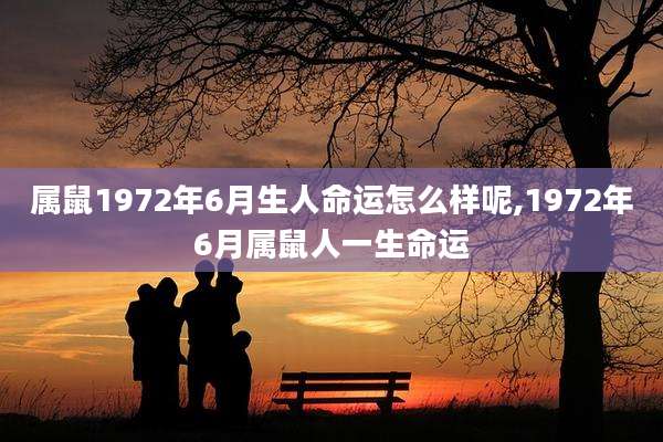 属鼠1972年6月生人命运怎么样呢,1972年6月属鼠人一生命运