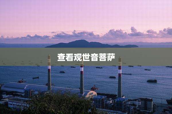 查看观世音菩萨