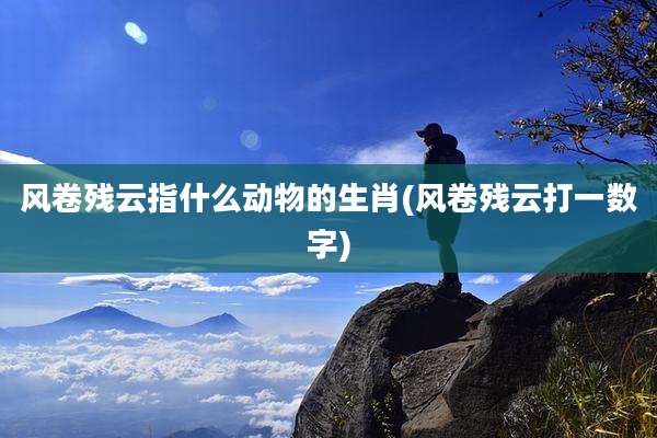 风卷残云指什么动物的生肖(风卷残云打一数字)