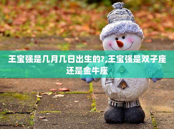王宝强是几月几日出生的?,王宝强是双子座还是金牛座
