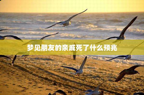 梦见朋友的亲戚死了什么预兆
