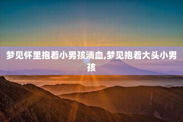 梦见怀里抱着小男孩淌血,梦见抱着大头小男孩
