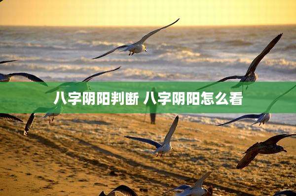 八字阴阳判断 八字阴阳怎么看