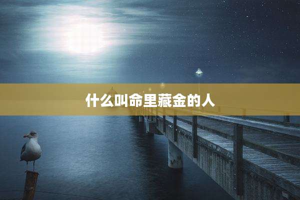什么叫命里藏金的人