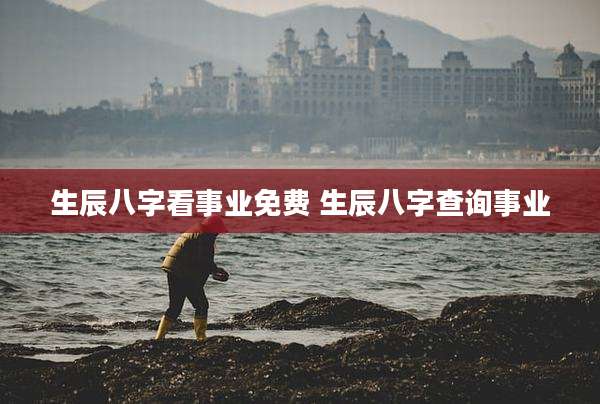 生辰八字看事业免费 生辰八字查询事业