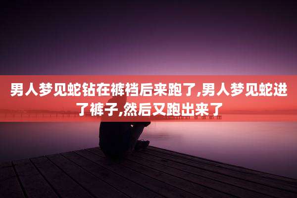 男人梦见蛇钻在裤裆后来跑了,男人梦见蛇进了裤子,然后又跑出来了