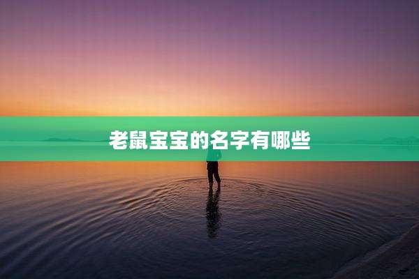 老鼠宝宝的名字有哪些