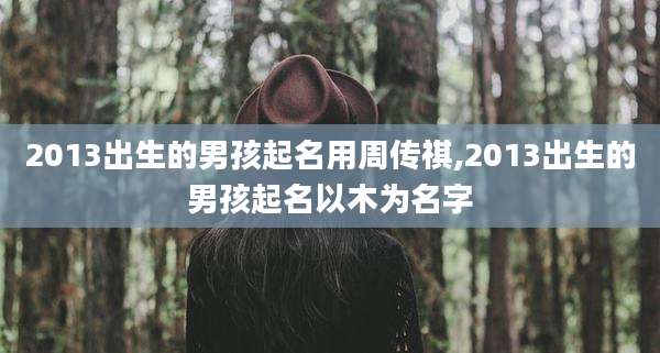 2013出生的男孩起名用周传祺,2013出生的男孩起名以木为名字