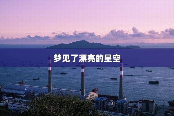 梦见了漂亮的星空