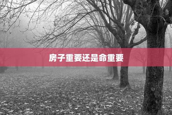 房子重要还是命重要