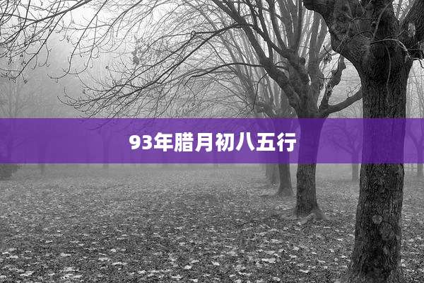 93年腊月初八五行